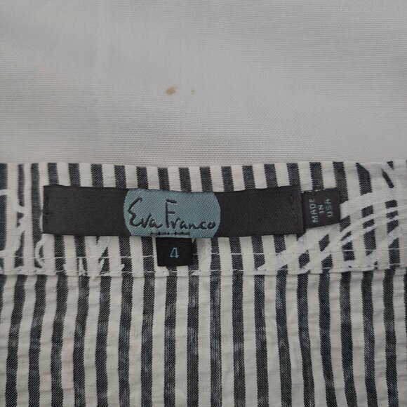 Eva Franco By Anthropologie Striped Floral Ruffle Wrap Style Skirt Women's Sz 4 - Picture 9 of 16